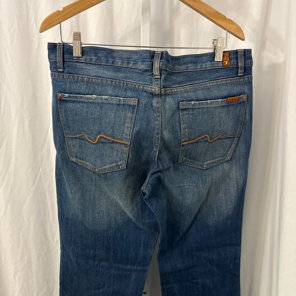 7 For All Mankind Bootcut Jeans Womens Size 33 Blue - Picture 10 of 11